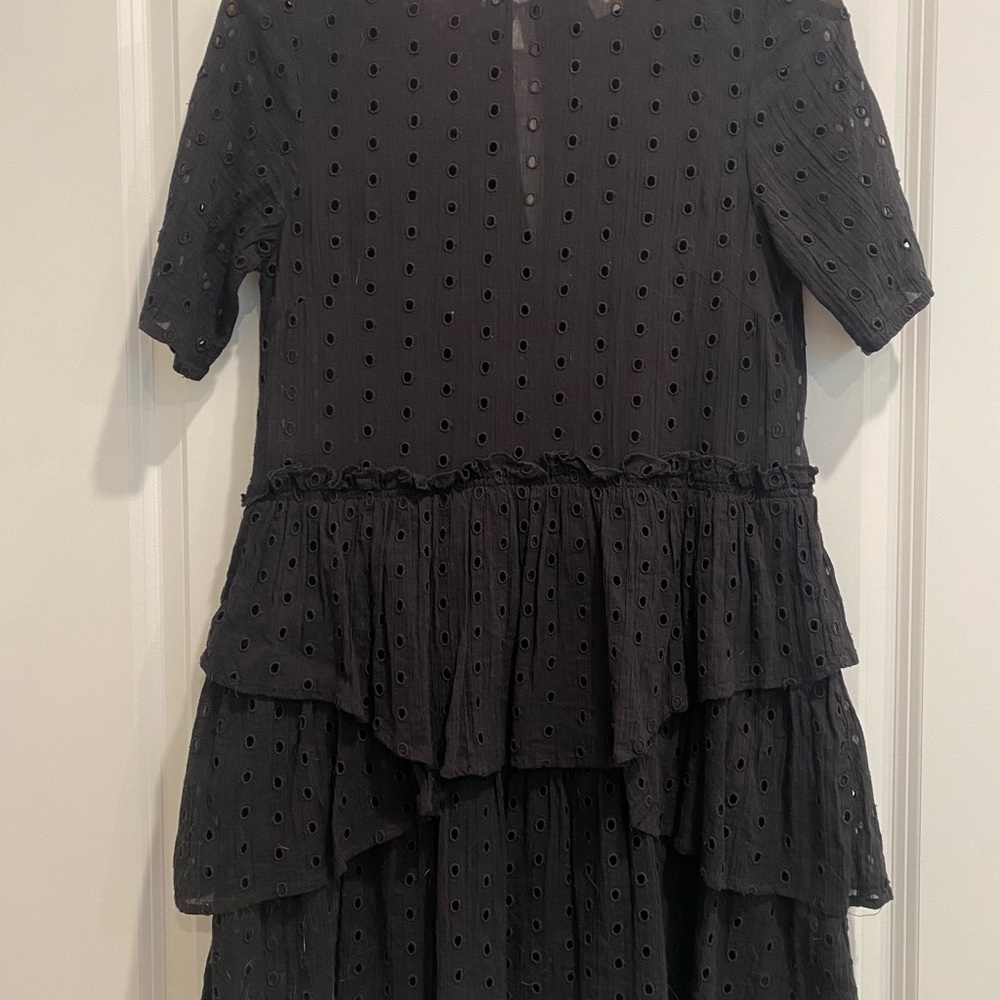 H&M Black Eyelet Dress